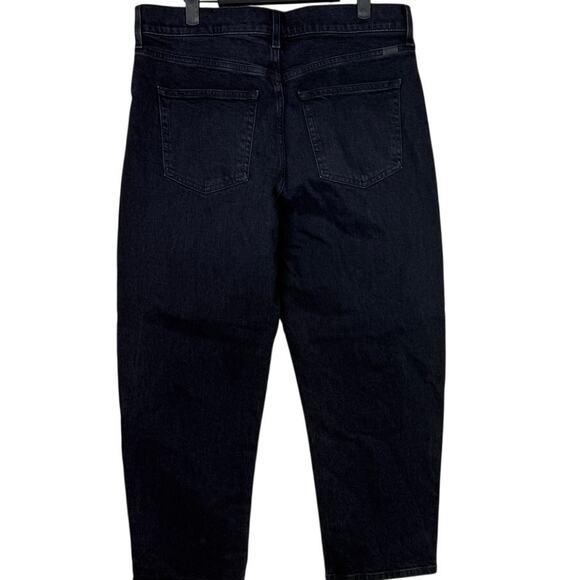 AYR The Knockout Barrel Leg Ankle Cropped stretch Denim Jean 30 Film Noir Black - Picture 6 of 16